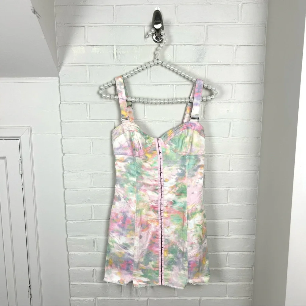 For Love & Lemons Smythe Tie Dye Corset Dress Size S - Picture 5 of 14